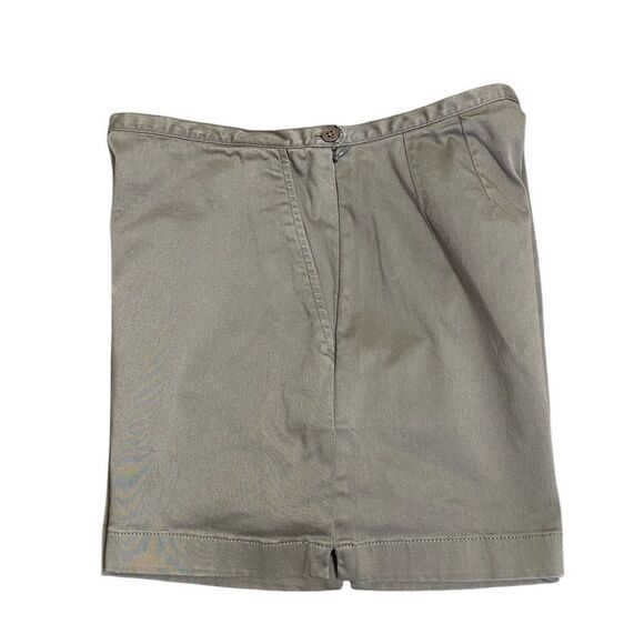 Ann Taylor Stretch 4 Khaki shorts flat front with side zipper / button - Picture 4 of 9